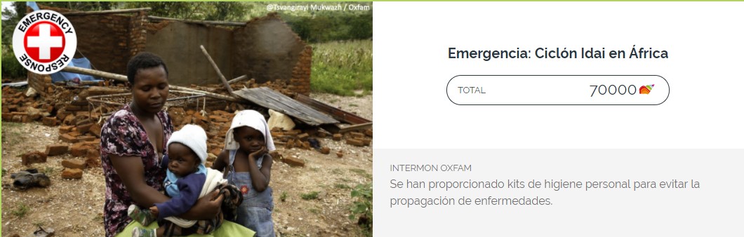 donación ciclón Idai