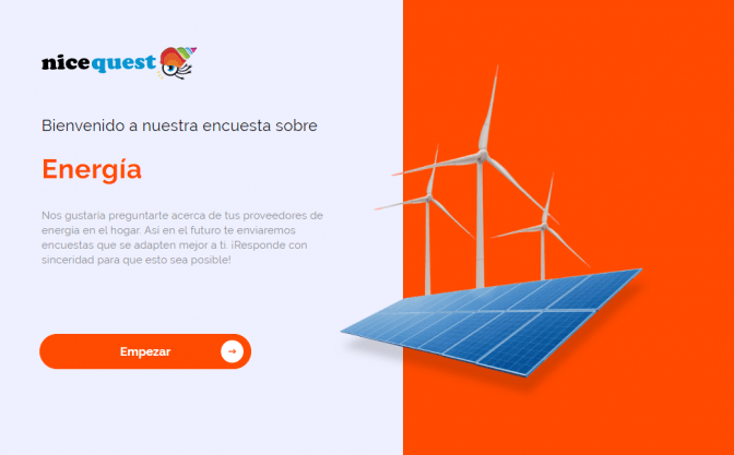 Ejemplo de encuesta sobre energía eléctrica.